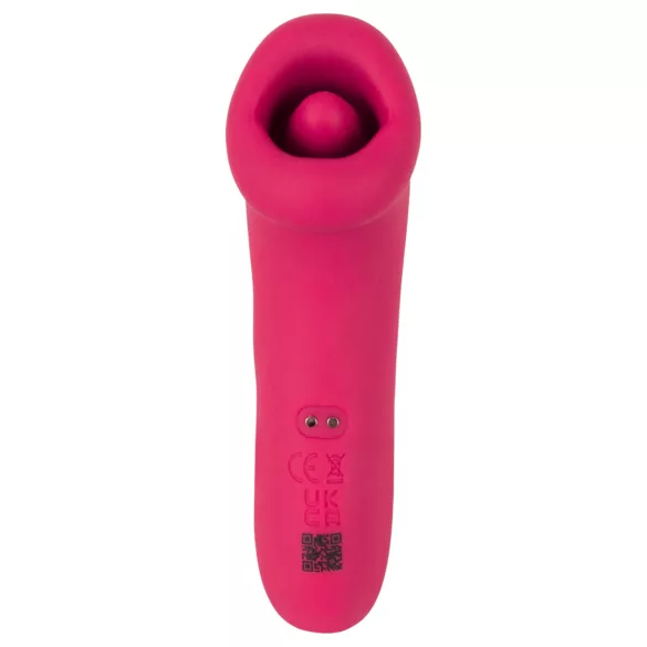 You2Toys Oral Fun - stimulent clitoridian cu aspirație și limbă (roz)