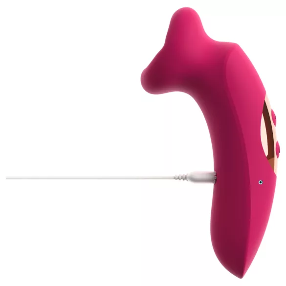 You2Toys Oral Fun - stimulent clitoridian cu aspirație și limbă (roz)