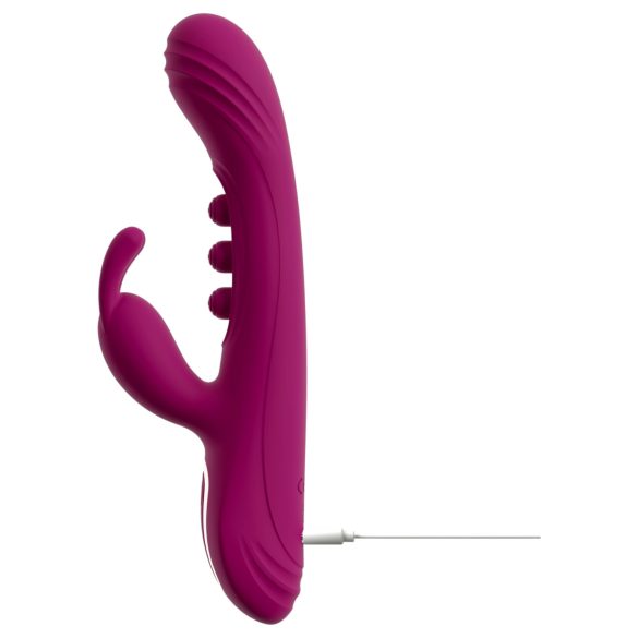 Javida - vibrator cu bile și braț pentru clitoris - mov