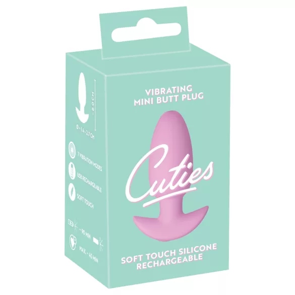 Cuties Mini - dop anal vibrator - silicon roz