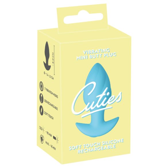 Cuties Mini - plug anal vibrant - silicon albastru