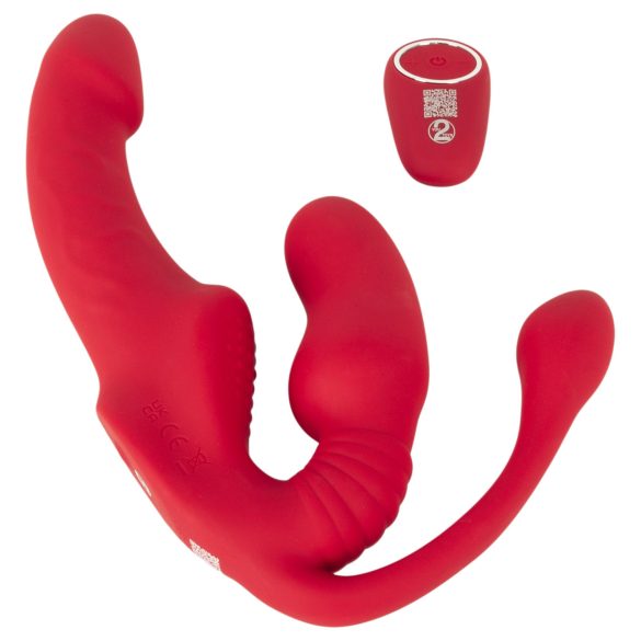 You2Toys Strapless - vibrator cu curea, cu 3 brațe (roz)