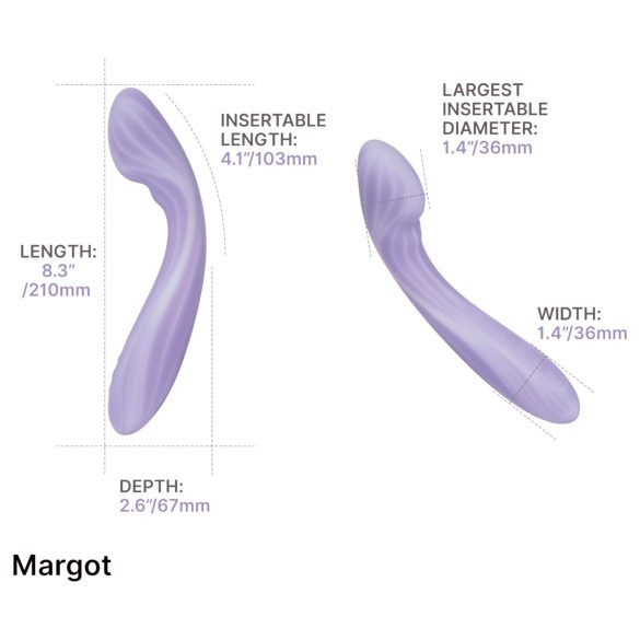 Svakom Margot - Vibrator cu 2 motoare pentru punctul G (mov)