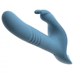   You2Toys - Vibrator cu iepuraș pentru strap-on, cu 3 piese și telecomandă (albastru)