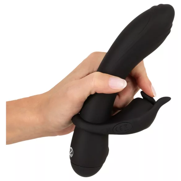 Couple Choice - inel pentru penis și vibrator punctul G - silicon gri