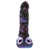 Beasty Cocks Firefly Fantasies - vibrator fantasy cu funcție de încălzire și mișcare de împingere (albastru) - 23,4 cm