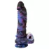 Beasty Cocks Firefly Fantasies - vibrator fantasy cu funcție de încălzire și mișcare de împingere (albastru) - 23,4 cm