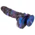 Beasty Cocks Firefly Fantasies - vibrator fantasy cu funcție de încălzire și mișcare de împingere (albastru) - 23,4 cm