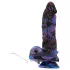 Beasty Cocks Firefly Fantasies - vibrator fantasy cu funcție de încălzire și mișcare de împingere (albastru) - 23,4 cm