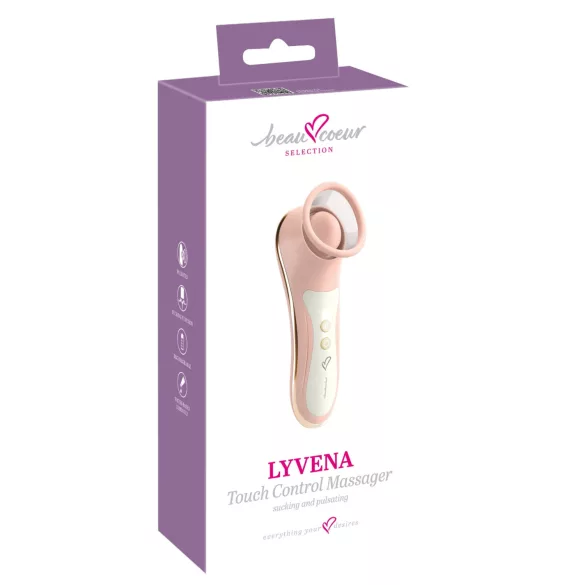 Beau Coeur Lyvena - stimulator de clitoris cu aspirație și pulsații (roz)