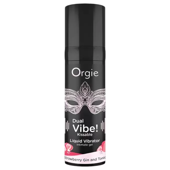 Orgie Dual Vibe - vibrator lichid unisex - Căpșună - Gin Tonic (15 ml)