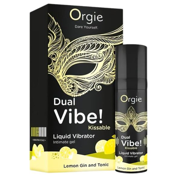 Orgie Dual Vibe - vibrator lichid unisex - Gin Tonic (15ml)