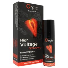   Orgie - vibrator lichid pentru stimulare intensă - căpșuni - 15ml