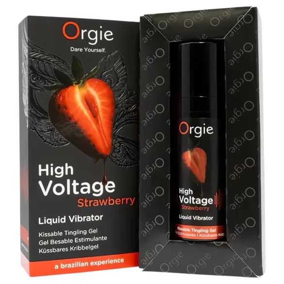 Orgie - vibrator lichid pentru stimulare intensă - căpșuni - 15ml