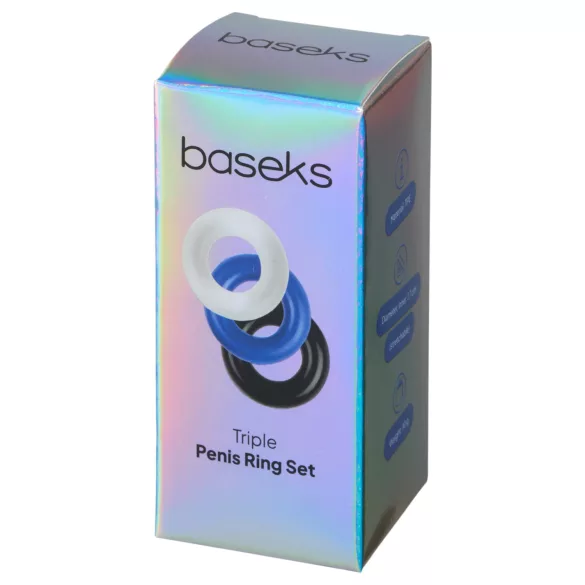 Baseks - set de inele elastice pentru penis (3 bucăți)