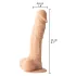 Willie City Luxe - dildo realist din silicon (culoarea pielii) - 23 cm