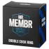MR.MEMBR - inel dublu pentru penis și testicule (negru)