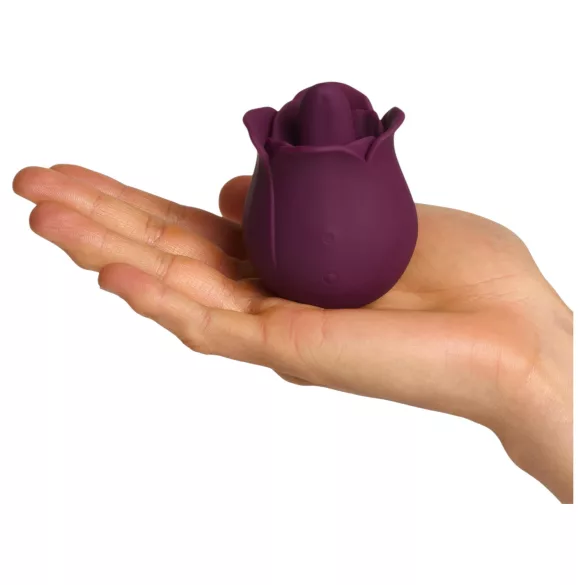 Amaysin - vibrator clitoridian în formă de limbă cu trandafir (mov)