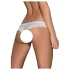 Obsessive - tanga deschis damă cu flori și fundiță - alb - L/XL