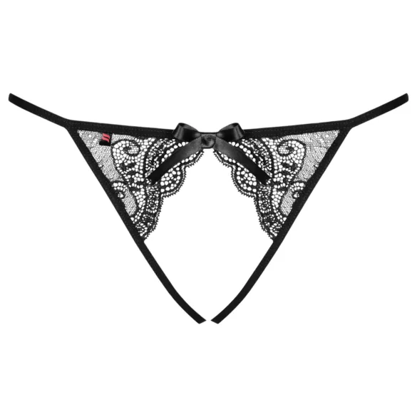 Obsessive - chiloți damă deschiși dantelă plasă - negru - L/XL