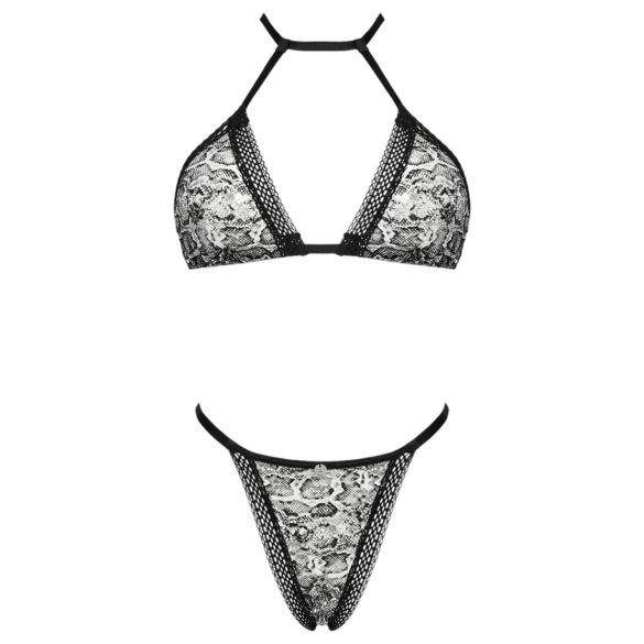 Obsessive Xenita – Set sutien model transparent (gri)