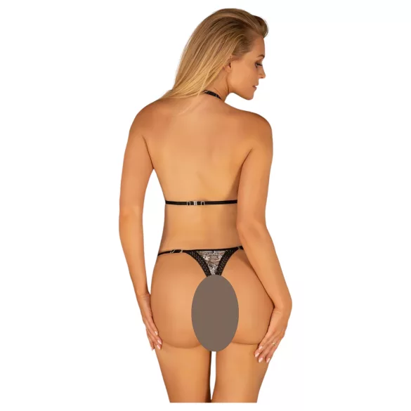 Obsessive Xenita – Set sutien model transparent (gri) - L/XL