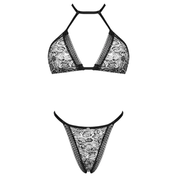 Obsessive Xenita – Set sutien model transparent (gri) - L/XL