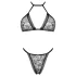 Obsessive Xenita – Set sutien model transparent (gri) - L/XL