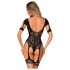 Obsessive - body negru din plasă cu model deschis - S-L