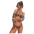 Obsessive Addia - set din plasă cu model de leopard - L/XL