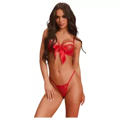   Obsessive Gifty - set de lenjerie intimă sexy din două piese pentru femei (roșu)