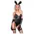 Chilirose - costum iepuraș sexy - 4 piese - negru - S/M