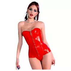 Chilirose - corset sexy cu fermoar - roșu
