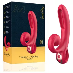   Erospace Sweet Play - vibrator cu braț pentru clitoris (roșu)