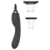 Erospace Sweet Play - vibrator 2în1 pentru stimularea clitorisului, cu limbă și funcție de aspirație (negru)