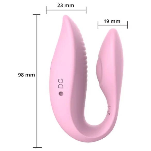 Sweet Play - Vibrator de cuplu controlat prin aplicație (roz)