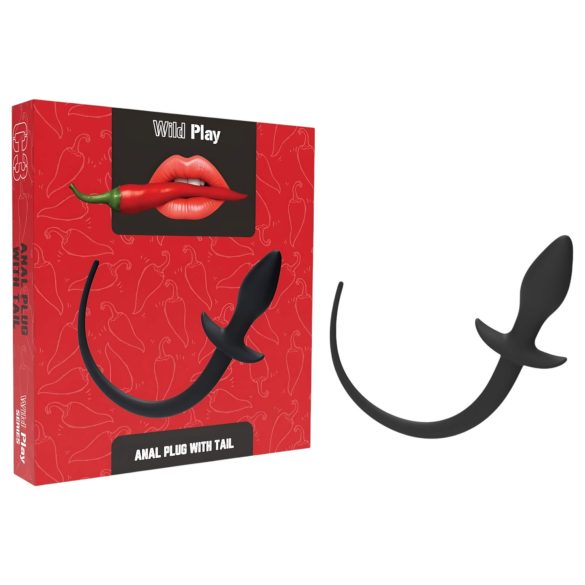 Wild Play - plug anal cu coadă (negru)