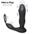 Men's Play - Vibrator anal cu mișcare inteligentă - silicon negru