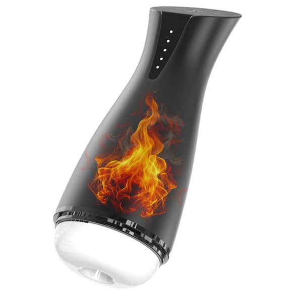 Men's Play - masturbator cu vibrații și funcție de încălzire - negru