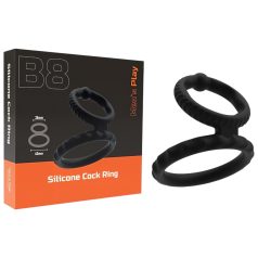 Men's Play - inel penian și testicular - silicon negru