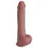 Erospace Natural Play - dildo din silicon 24 cm (culoarea pielii)