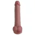 Erospace Natural Play - dildo din silicon 24 cm (culoarea pielii)
