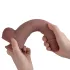 Erospace Natural Play - dildo din silicon 24 cm (culoarea pielii)