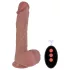 Erospace Natural Play - vibrator realist cu mișcare de împingere și rotație (culoarea pielii)