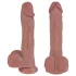 Erospace Natural Play - vibrator realist cu mișcare de împingere și rotație (culoarea pielii)