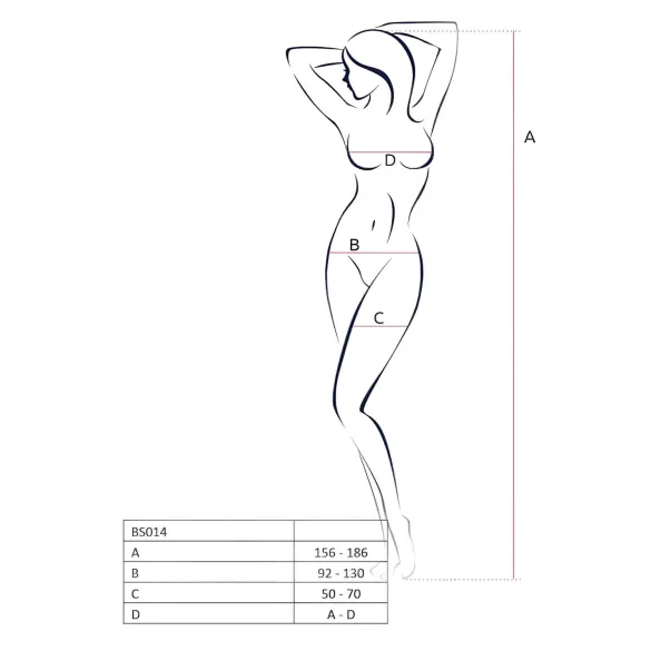Passion - catsuit negru cu decupaje și corset - S-L