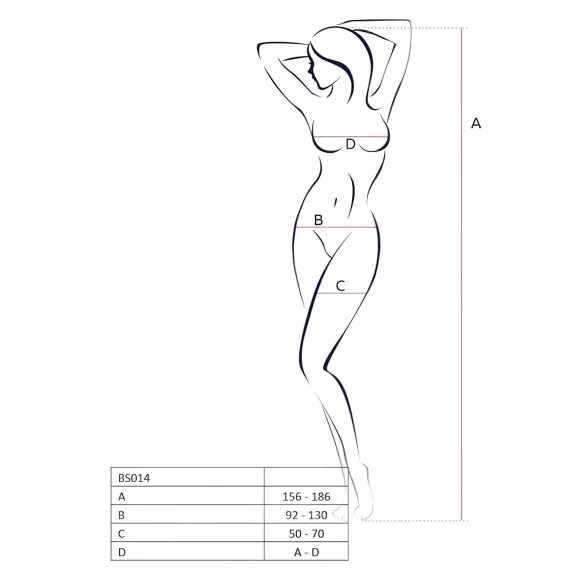 Passion - catsuit negru cu decupaje și corset - S-L