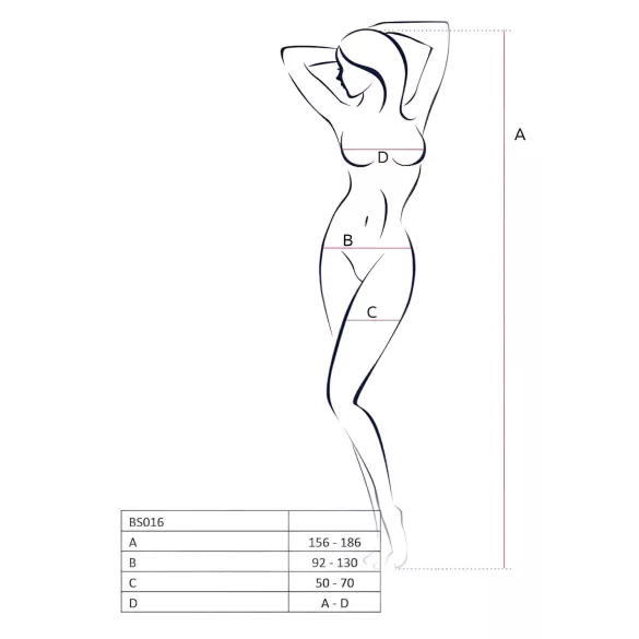 Passion - set lenjerie sexy minimalistă din plasă - alb - S-L