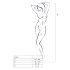 Set neț cu inimioare Passion BS024 (alb) - S-L