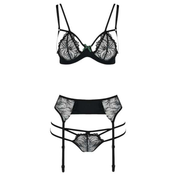 Passion Floris - set lenjerie sexy - negru
